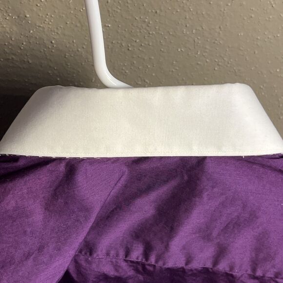 Maceoo Mens Size 5/XL Long Sleeve Button Up Shirt Purple Flip Cuffs - Picture 6 of 12